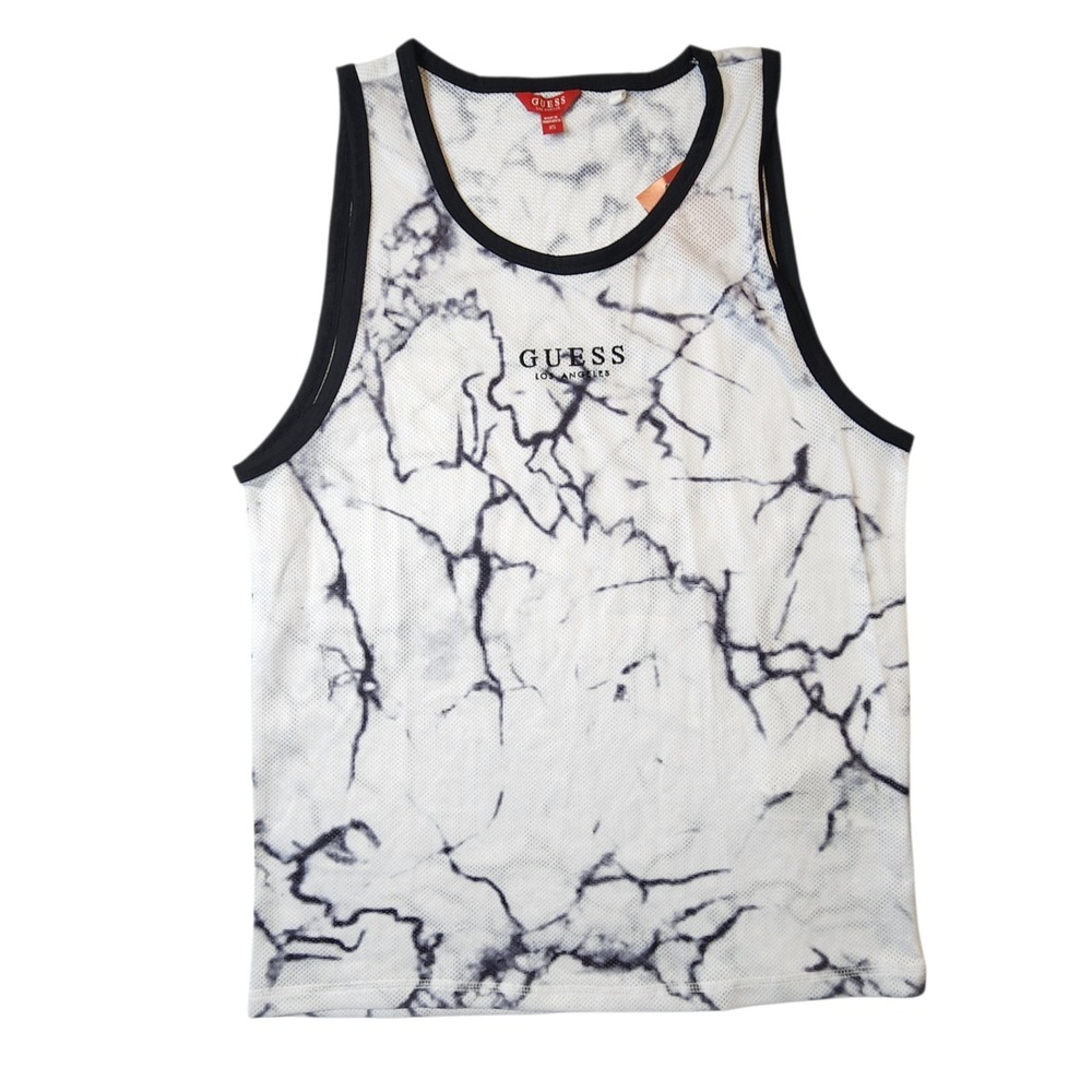 Guess Los Angeles Men's Tank Top Jersey Size XS‎ White, Black New
